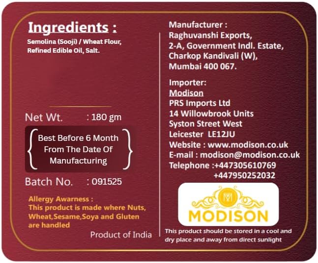 Modison Fresh Gourmet Pani Puri Snacks, nourriture indienne prête à manger, contenants transparents 40 pièces chacun