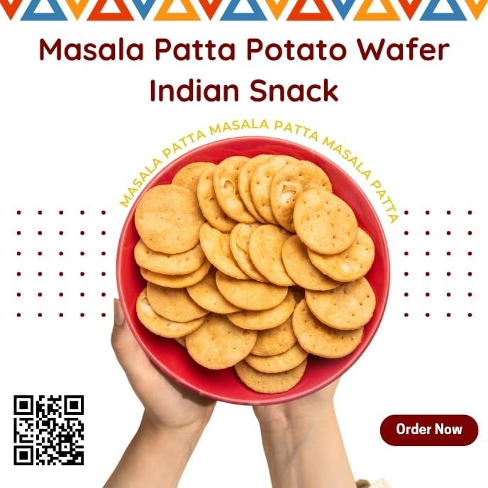MODISON Masala Patta Potato Wafers Indian Snacks Crispy 180g