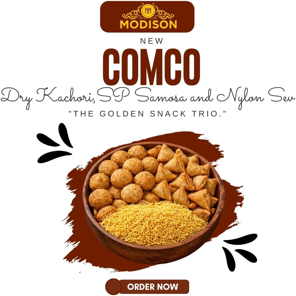 MODISON Namkeen Combo Indian Snacks 540g Party Mix 3 Pack