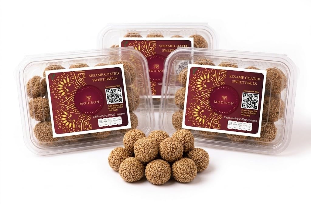MODISON Til Laddu Indian Sweets Sesame Sweet Balls 180g