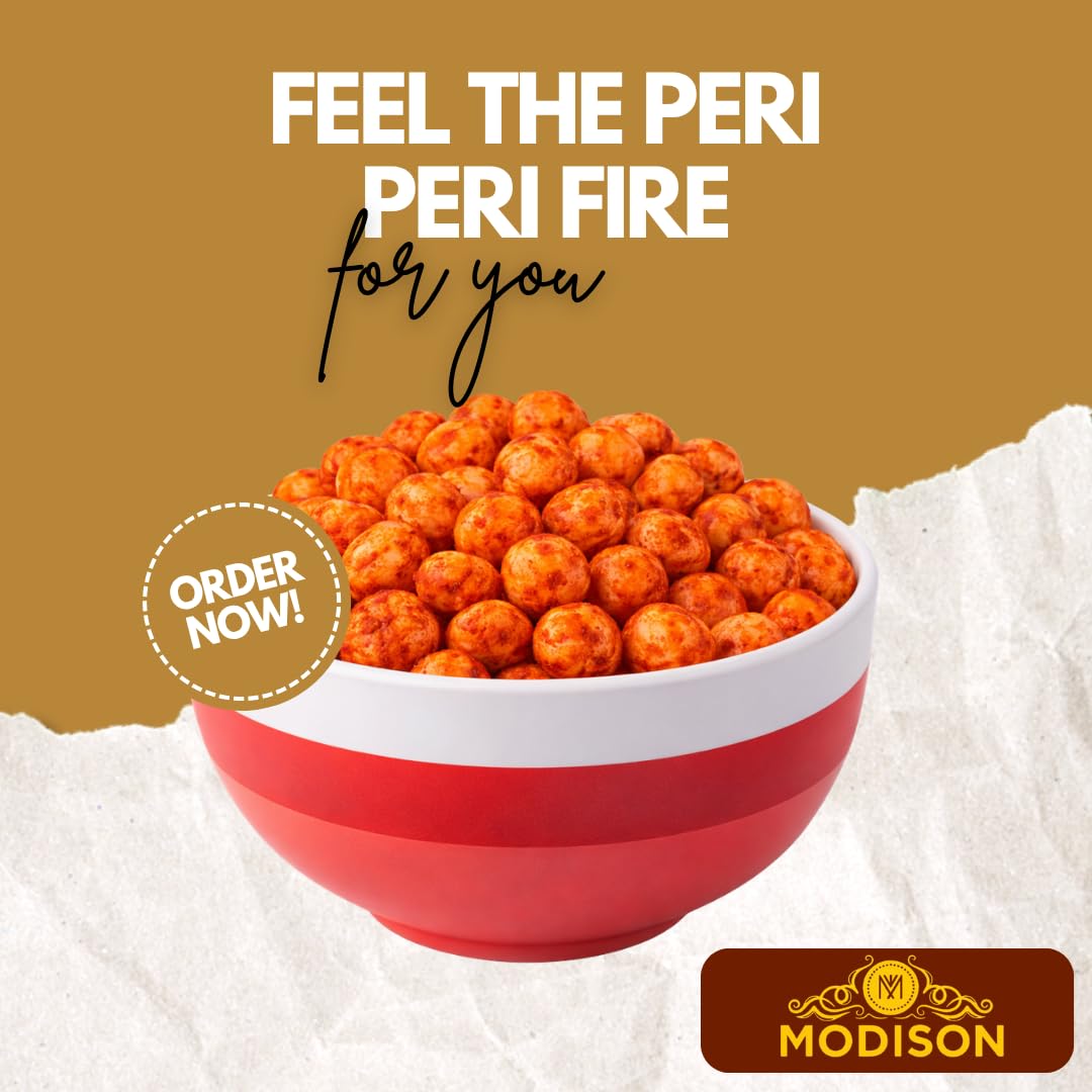 MODISON Roasted Makhana Healthy Snacks Himalayan Pink Salt Pepper 80g