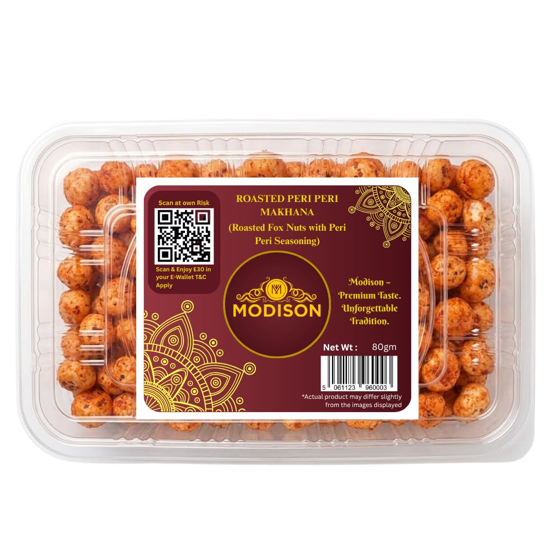 MODISON Roasted Makhana Healthy Snacks Peri Peri 80g