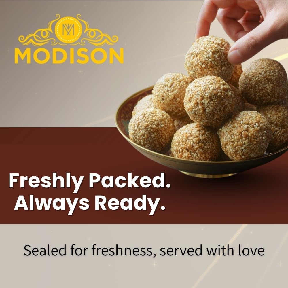MODISON Til Laddu Indian Sweets Sesame Sweet Balls 180g
