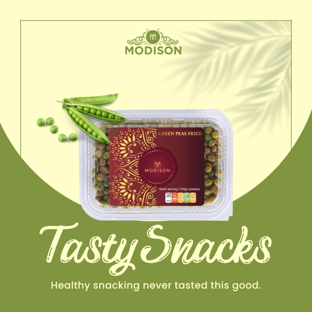 MODISON Spicy Fried Green Peas Healthy Snacks Crispy 180g