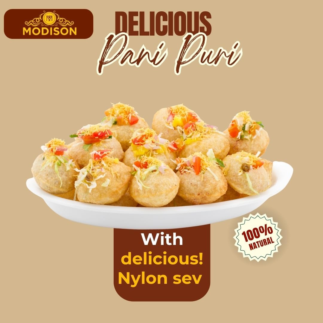 MODISON Pani Puri Nylon Sev Bundle Indian Street Food 540g Kit