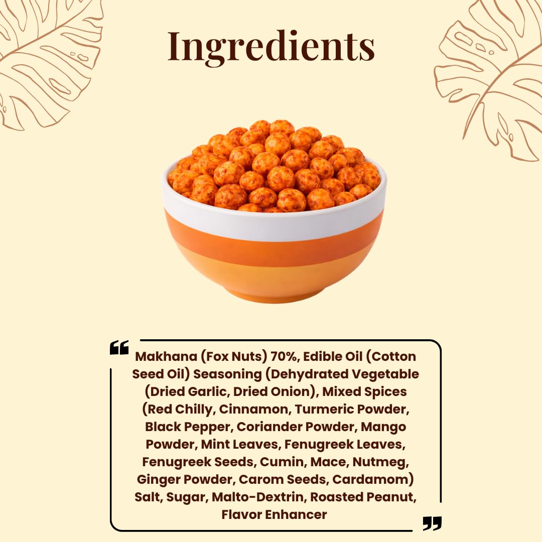 MODISON Roasted Makhana Healthy Snacks Himalayan Pink Salt Pepper 80g