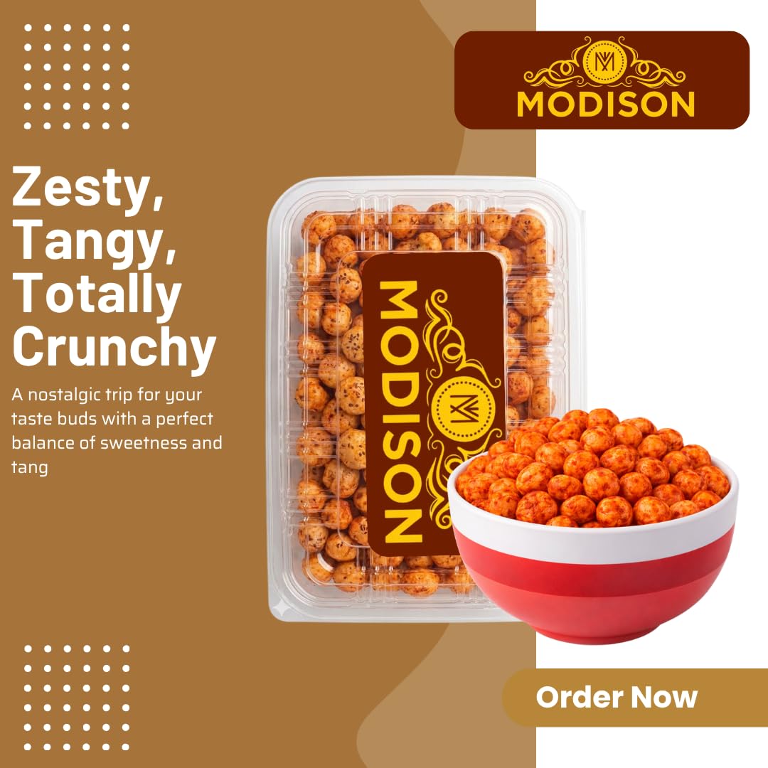 MODISON Roasted Makhana Healthy Snacks Himalayan Pink Salt Pepper 80g