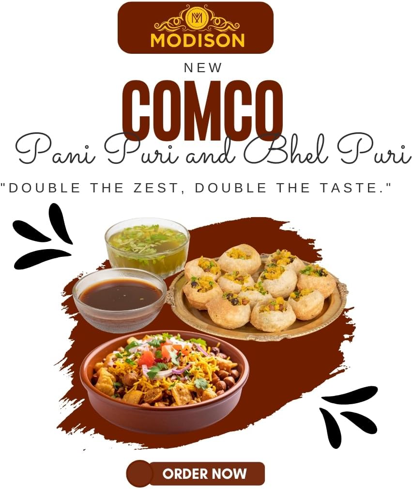 MODISON Pani Puri Bhel Puri Bundle Indian 180g Chaat Kit 3 Pack