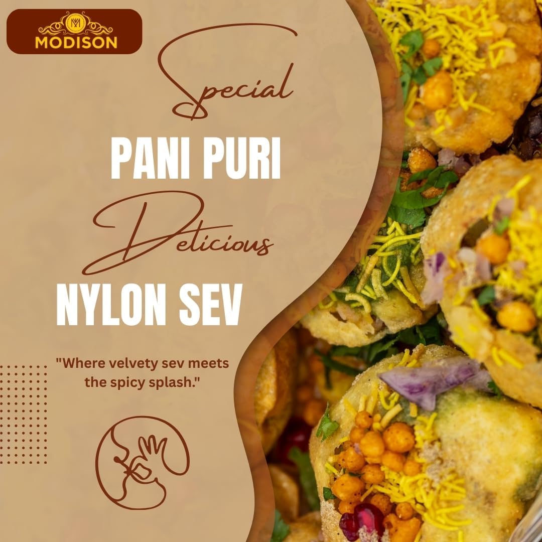 MODISON Pani Puri Nylon Sev Bundle Indian Street Food 540g Kit