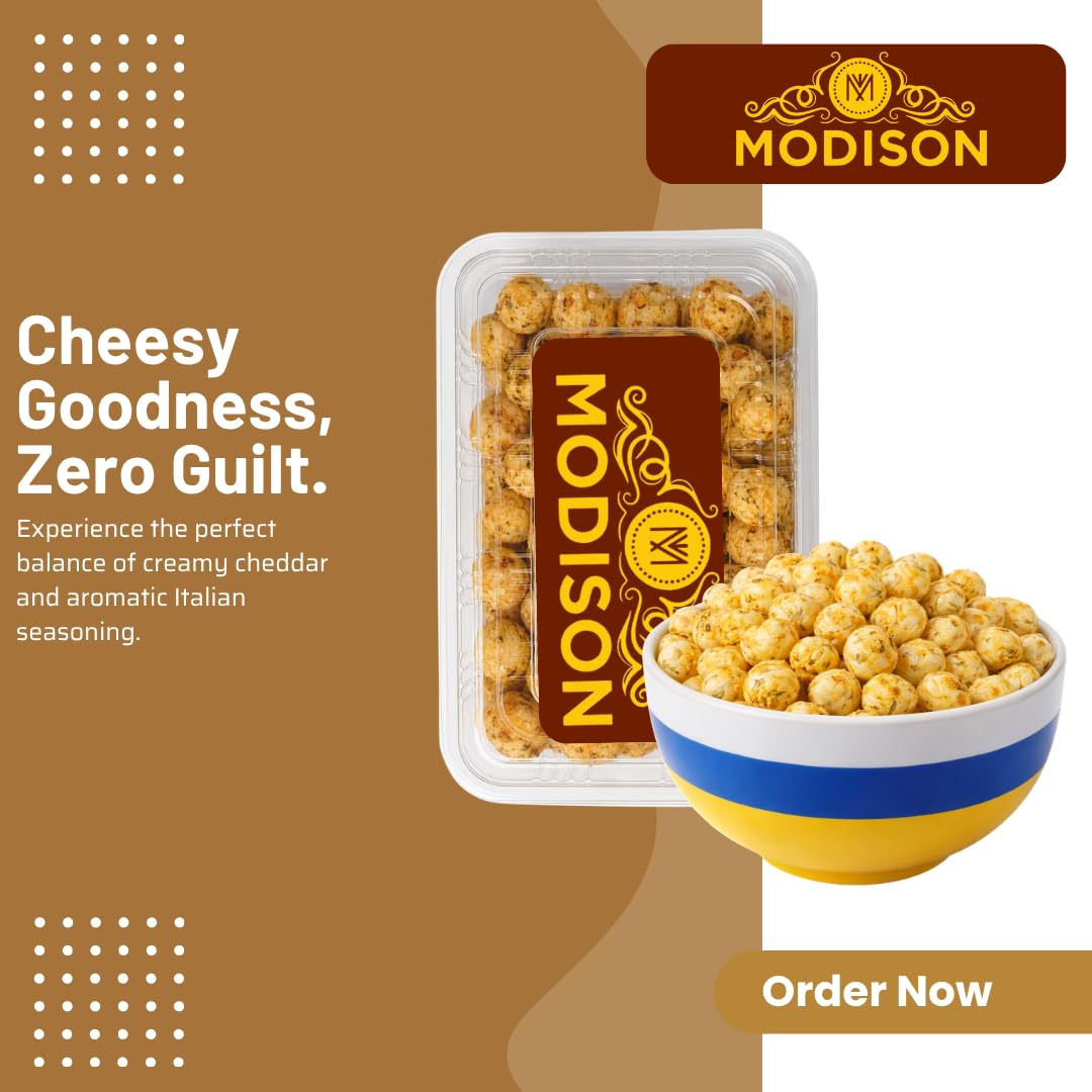 MODISON Roasted Makhana Healthy Snacks Himalayan Pink Salt Pepper 80g