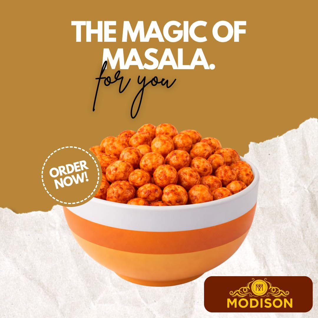 MODISON Roasted Makhana Healthy Snacks Himalayan Pink Salt Pepper 80g