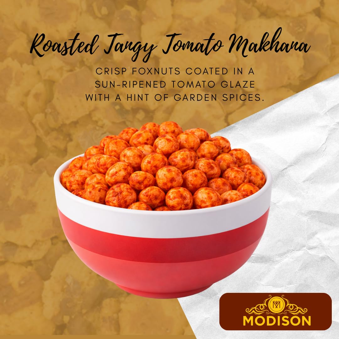 MODISON Roasted Makhana Healthy Snacks Himalayan Pink Salt Pepper 80g