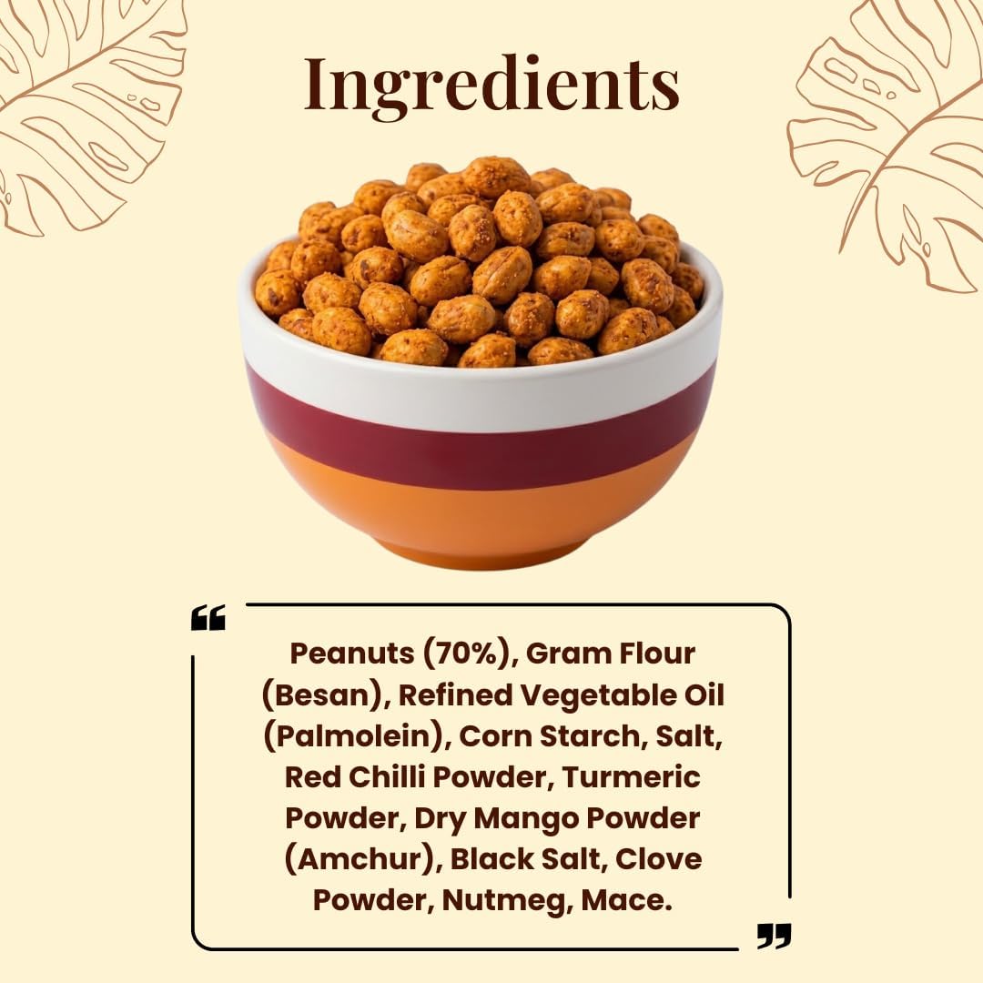 MODISON Masala Peanuts Indian Snacks Spicy Crunchy 180g