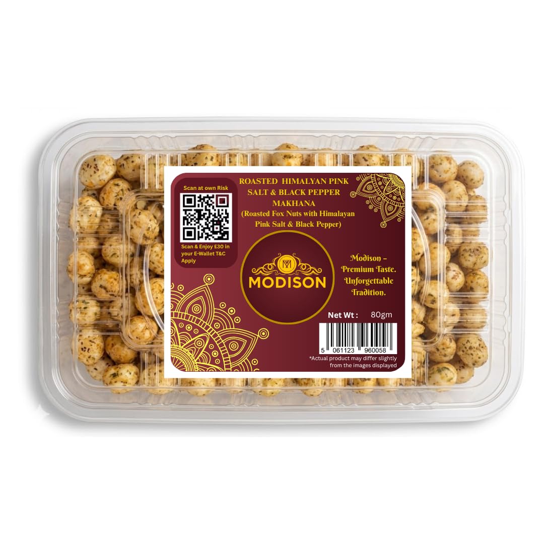 MODISON Roasted Makhana Healthy Snacks Peri Peri 80g