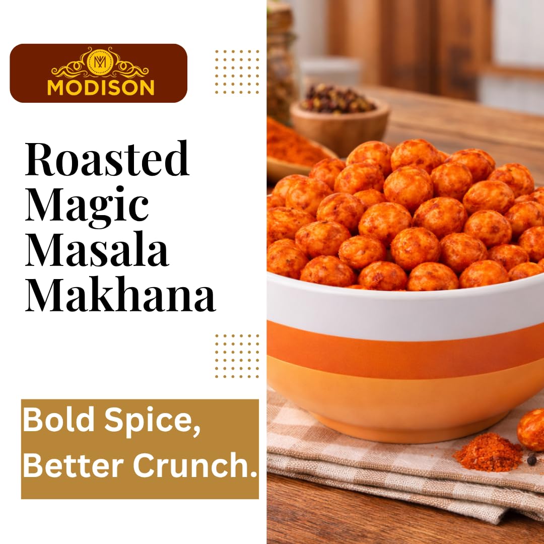 MODISON Roasted Makhana Healthy Snacks Peri Peri 80g