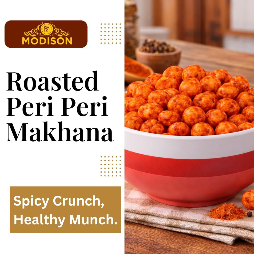 MODISON Roasted Makhana Healthy Snacks Peri Peri 80g