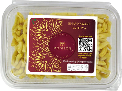 MODISON Bhavnagari Gathiya Indian Snacks Crispy Gujarati 180g
