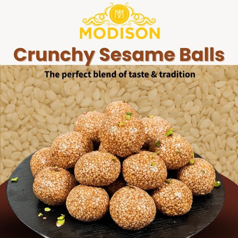 MODISON Til Laddu Indian Sweets Sesame Sweet Balls 180g