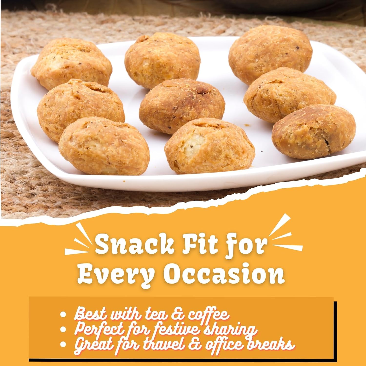 MODISON Dry Kachori Indian Snacks Crispy Spicy 180g