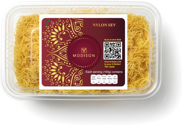 MODISON Nylon Sev Indian Snacks Crispy Gram Flour 180g