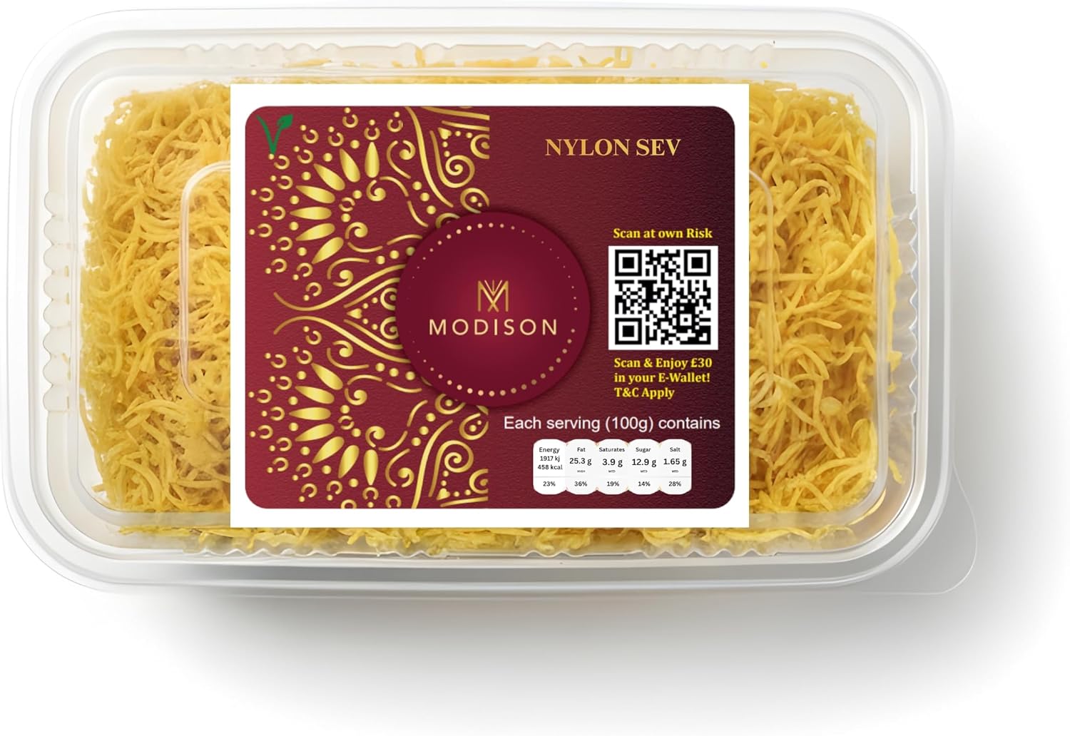 MODISON Nylon Sev Indian Snacks Crispy Gram Flour 180g