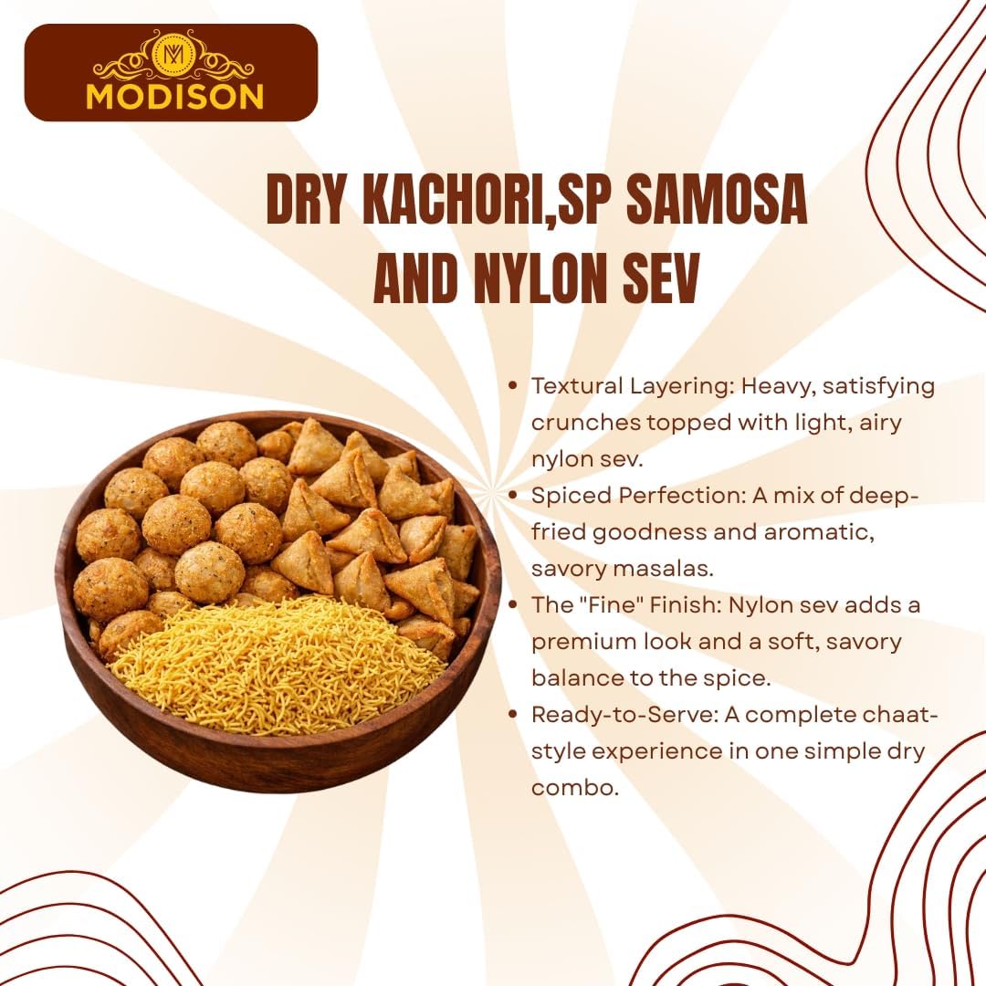 MODISON Namkeen Combo Indian Snacks 540g Party Mix 3 Pack