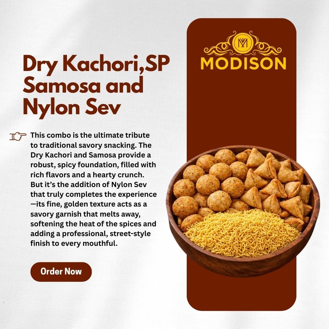 MODISON Namkeen Combo Indian Snacks 540g Party Mix 3 Pack