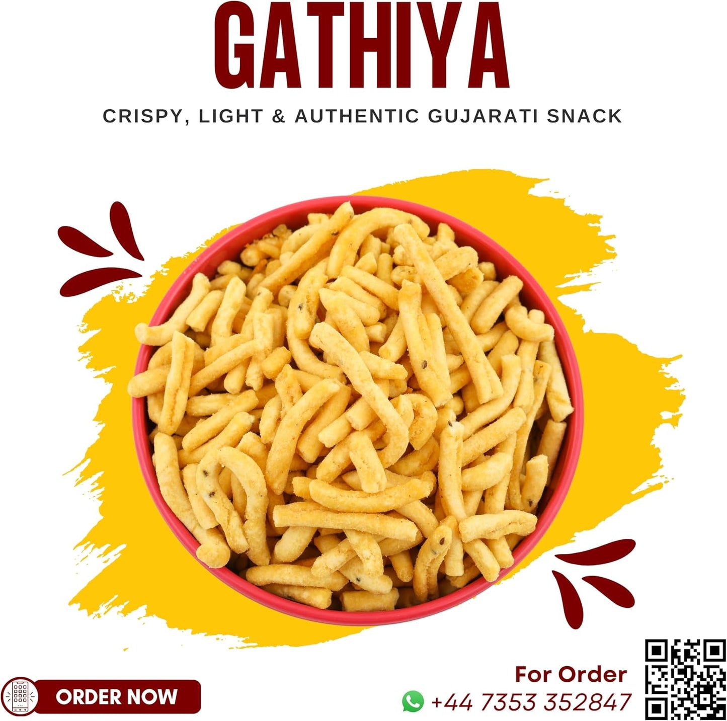 MODISON Bhavnagari Gathiya Indian Snacks Crispy Gujarati 180g