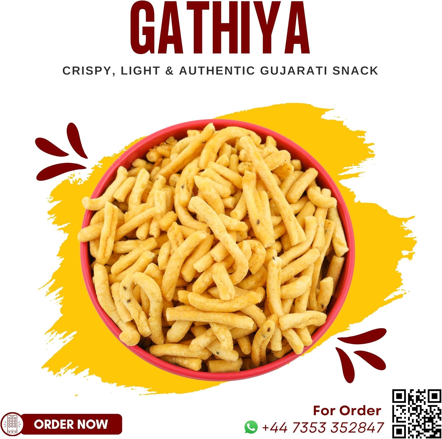 MODISON Bhavnagari Gathiya Indian Snacks Crispy Gujarati 180g