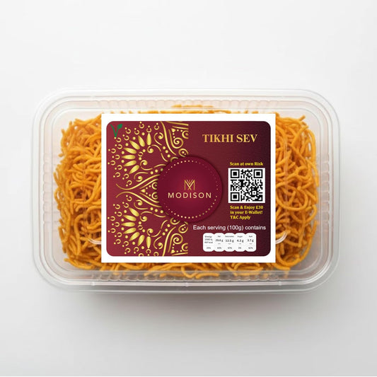 MODISON Tikhi Sev Indian Snacks Spicy Gujarati Namkeen 180g